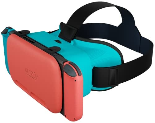Orzly VR Headset Designed for Nintendo Switch & Switch OLED Console with Adjustable Lens for a Virtual Reality Gaming Experience and for Labo VR - Colour Pop - Gift Boxed Edition Tanami - Image 1