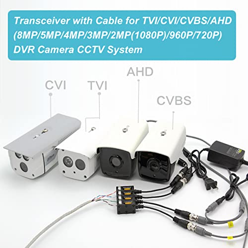 eoere 20 Pairs Passive HD BNC Video Balun Transceiver Transmitter AHD/TVI/CVI/CVBS Cable Connectors for 720P/960P/1080P/3MP/5MP/8MP CCTV Security Cameras - Image 2