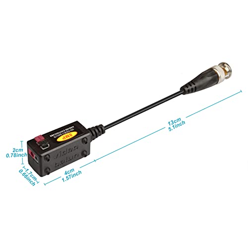 eoere 20 Pairs Passive HD BNC Video Balun Transceiver Transmitter AHD/TVI/CVI/CVBS Cable Connectors for 720P/960P/1080P/3MP/5MP/8MP CCTV Security Cameras - Image 5