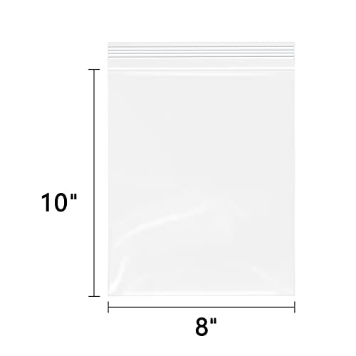 WEPOLY - 8" x 10"(500 Count) Clear Plastic Reclosable Zip Bags 2 Mil for Clothing, T-Shirt, Brochure, Prints, Handicraft Gift - Image 2