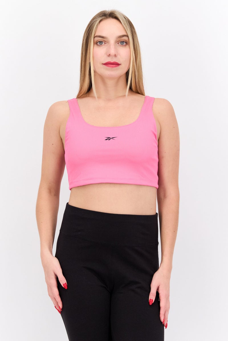 Reebok تي شيرت تدريب بلا أكمام للنساء، وردي - Image 1