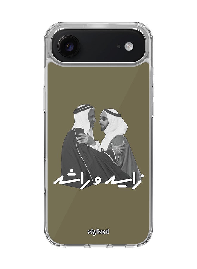 Stylizedd غطاء آيفون إير [متوافق مع MagSafe] غطاء مغناطيسي رقيق شفاف - الشيخ زايد والشيخ راشد، أخضر تمساح - Image 1
