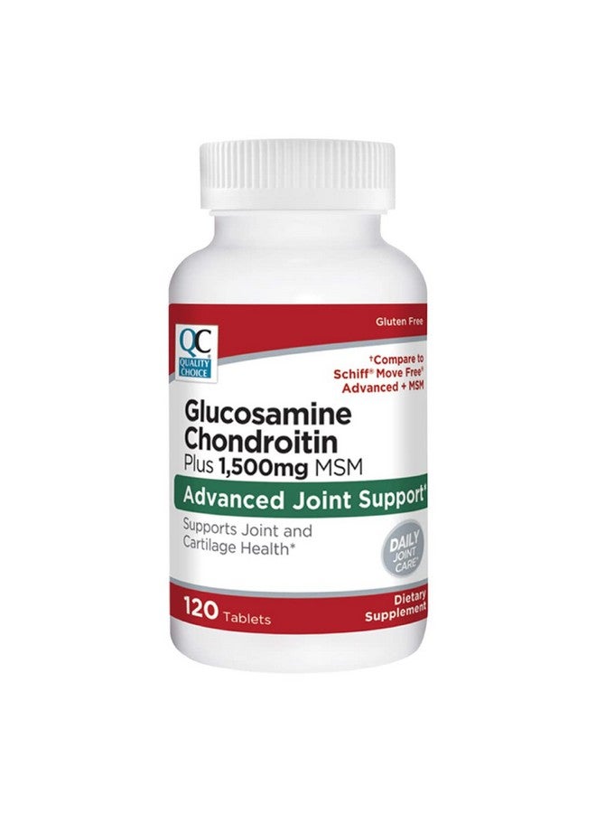 Quality Choice Glucosamine 1500 Mg With Chondroitin And Msm Joint And Cartilage Health Dietary Supplement In 120 Tablet Bottles - Image 1