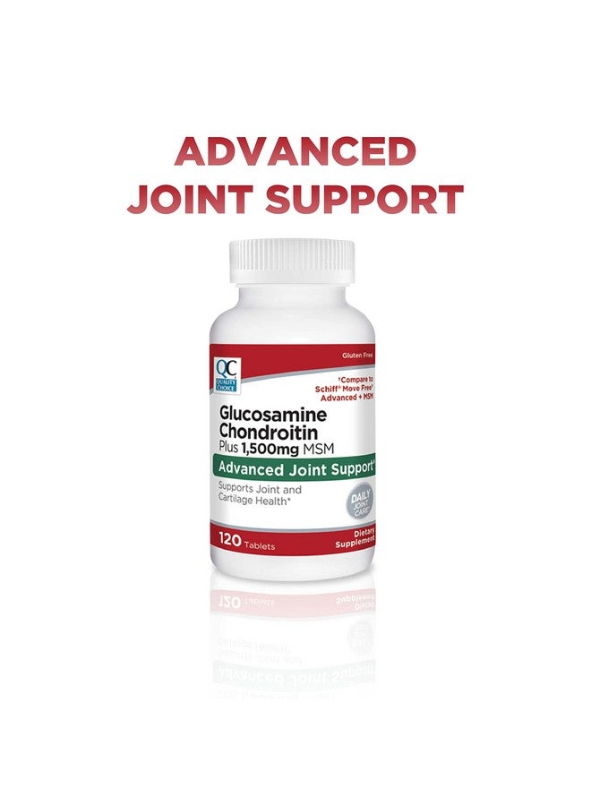 Quality Choice Glucosamine 1500 Mg With Chondroitin And Msm Joint And Cartilage Health Dietary Supplement In 120 Tablet Bottles - Image 3