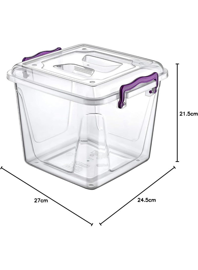 favilla 8.5L - Clear Kitchen Pantry Storage Container Fridge Freezer Dishwasher Microwave Safe Food Storage Box Organizer Meal Carrier (8.5 Litre) - Image 3