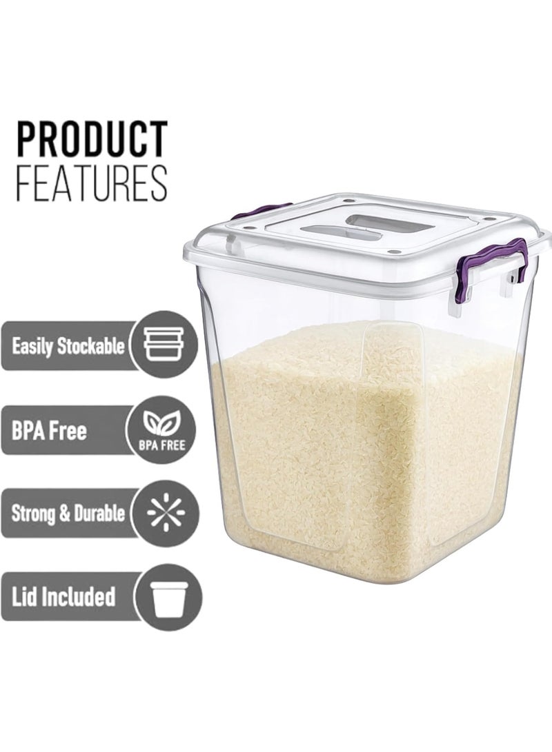 favilla 8.5L - Clear Kitchen Pantry Storage Container Fridge Freezer Dishwasher Microwave Safe Food Storage Box Organizer Meal Carrier (8.5 Litre) - Image 5