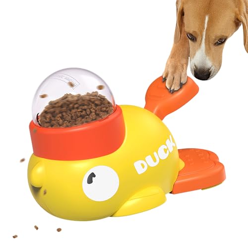 Suitchi Dog Interactive Treat Dispenser Toy Food Puzzle Slow Feeder Yellow - Image 1