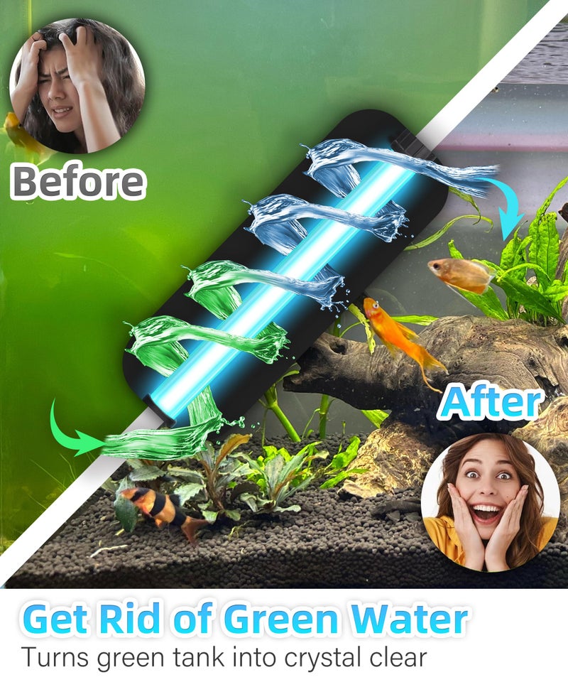 COOSPIDER Goldfish Aquarium Filter U-Very Suitable for 20-75 Gallon Tank , 30 Gallon Fish Tank Water Filter for Green Water Control, Internal Submersible Pump Filtration System, Fish Filters for Aquariums - Image 3