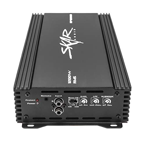 SKAR AUDIO مضخم صوت سكارد RP-1200.1D أحادي الكتلة من فئة D مع تحكم عن بُعد في مستوى مضخم الصوت، 1200 واط - Image 2