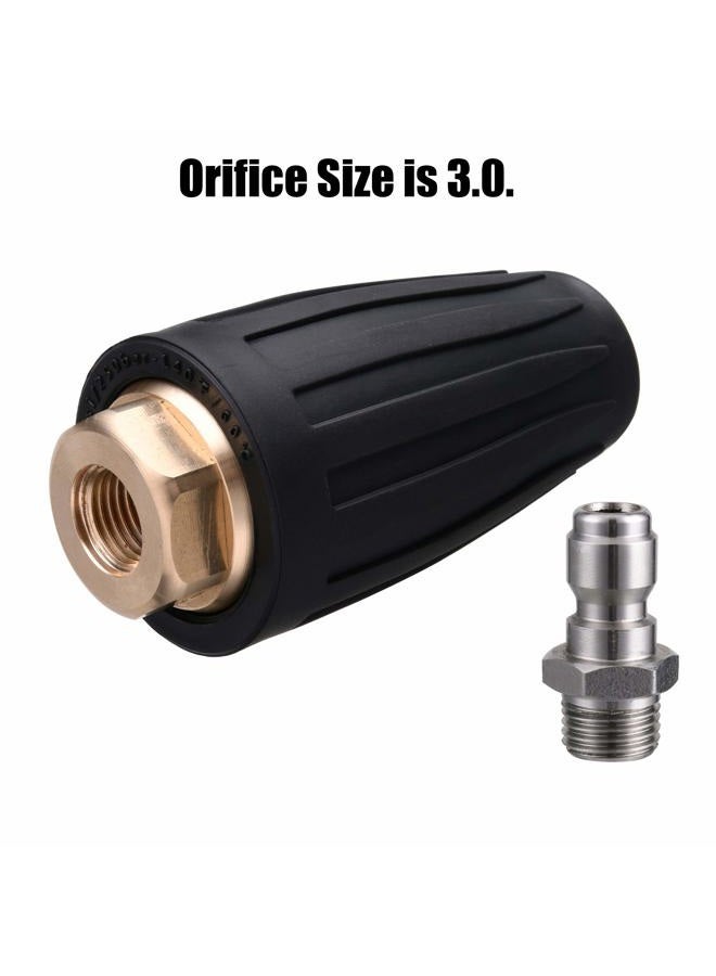 M MINGLE Turbo Nozzle for Pressure Washer, Rotating Nozzle and 5 Tips, 1/4 Inch Quick Connect, 3600 PSI, Orifice 3.0 - Image 4
