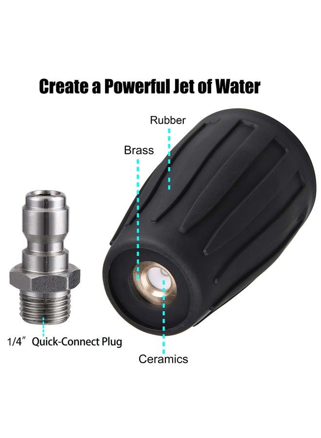 M MINGLE Turbo Nozzle for Pressure Washer, Rotating Nozzle and 5 Tips, 1/4 Inch Quick Connect, 3600 PSI, Orifice 3.0 - Image 3