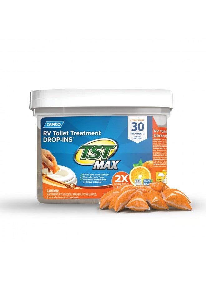Camco Camco Tst Max Camper/Rv Toilet Treatment Drop-Ins | Control Unwanted Odors And Break Down Waste And Tissue | Safe Septic Tank Treatment | Orange Scent | 30-Pack (41183) - Image 5
