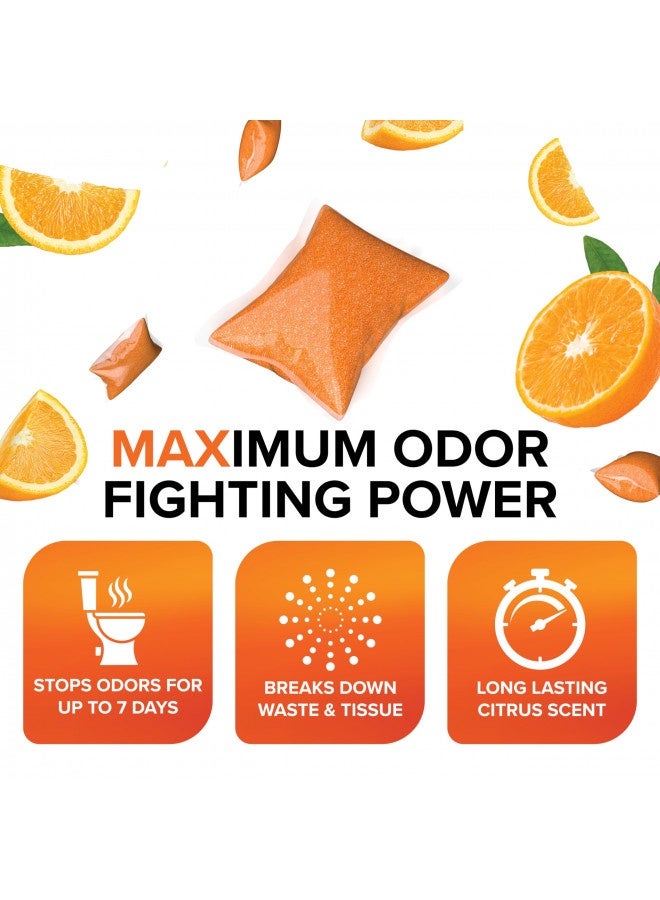 Camco Camco Tst Max Camper/Rv Toilet Treatment Drop-Ins | Control Unwanted Odors And Break Down Waste And Tissue | Safe Septic Tank Treatment | Orange Scent | 30-Pack (41183) - Image 4