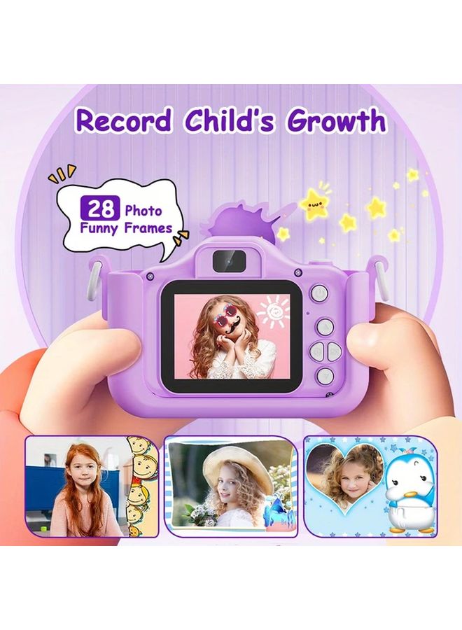 Pink Point And Shoot Digital Camera HD Dual Lens USB Time Lapse 33 Effects MP3 Games 32GB SD Card Gift For Girls 3 12 Years - Image 5