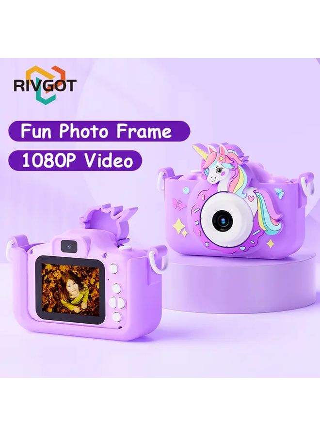 Pink Point And Shoot Digital Camera HD Dual Lens USB Time Lapse 33 Effects MP3 Games 32GB SD Card Gift For Girls 3 12 Years - Image 2