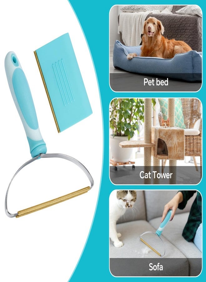 YooxArmor 3 in 1 Carpet Rake Pet Hair Remover, 3 Size Scraper Set, 55” Adjustable Handle, Reusable Lint Tool for Dog Cat Rugs Furniture Car - Image 5