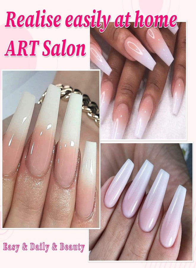 Lifextol 240pc Ombre Coffin Press on Nail long Fake Nails Press ons Glue on Nails with Glue & Adhesive Tabs, Acrylic Nails Press on Nails Coffin False Gel Nail Tips Stick on Artificial Fingernails - Image 4