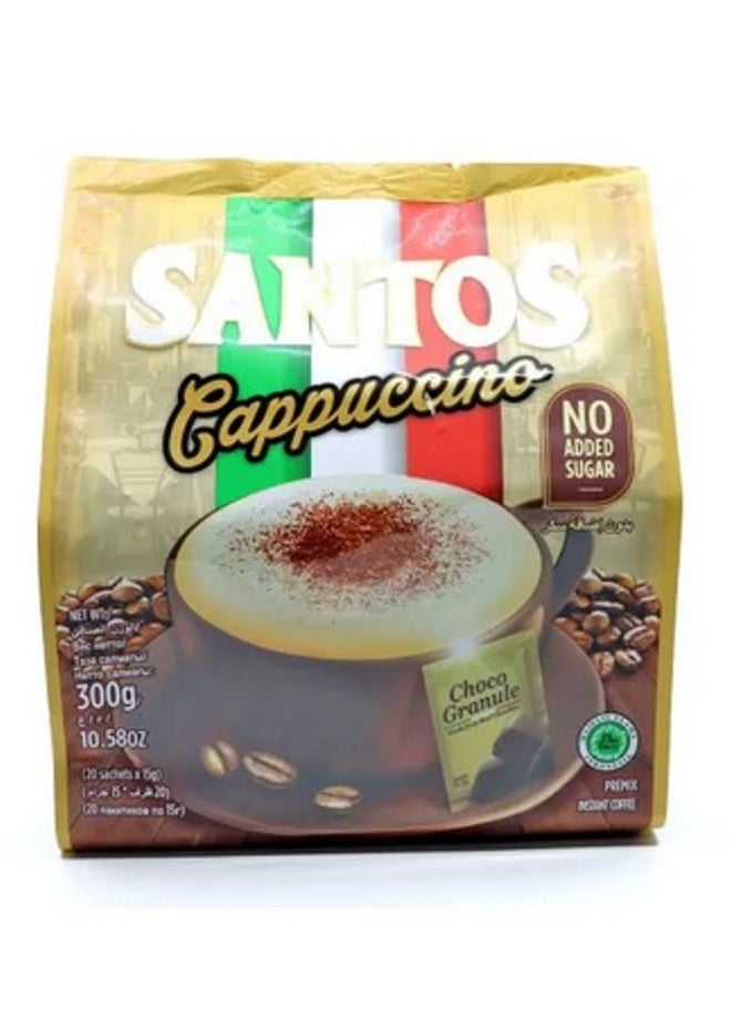 Santos Cappuccino - No Sugar  20 x 15g