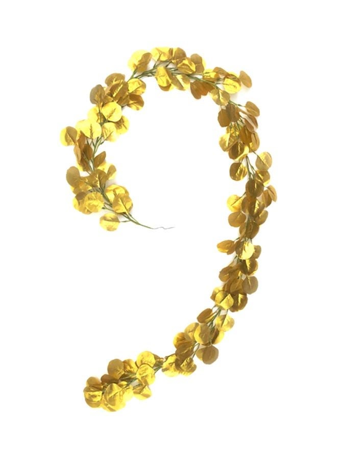 NIBEMINENT Artificial Hanging DIY Decoration Leaves Yellow 2meter  - Image 1