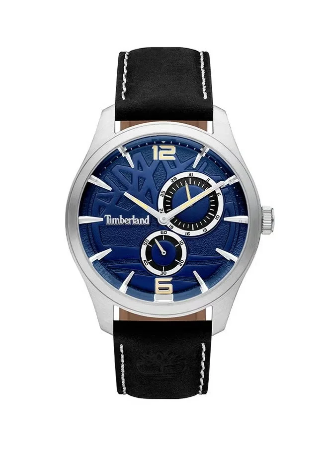 تمبرلاند Ferndale Analog Watch With Blue Dial And Black Leather Strap For Men