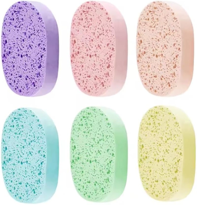2 PCS NATURAL CELLULOSE CLEANSING MASK REMOVER SPONGE MAKEUP REMOVER SPONGE MULTICOLOR COLOR