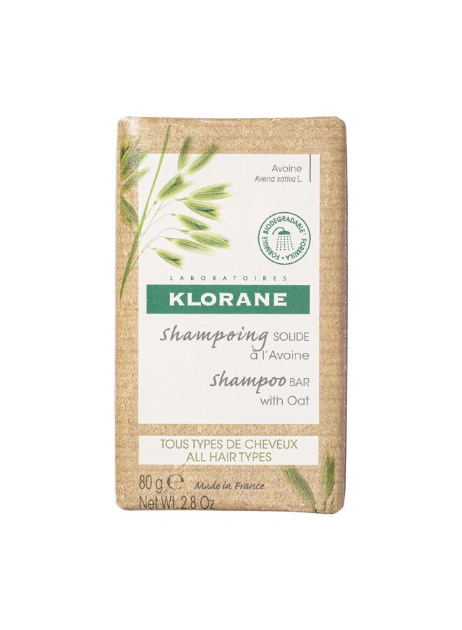 Klorane Ultra-Gentle Shampoo Bar with Oat Milk, Paraben, Preservative and Sulfate Free, Hypoallergenic, Eco-friendly, Biodegradable, Vegan, Dermatologist and Pediatric Tested - Image 1