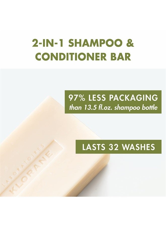 Klorane Ultra-Gentle Shampoo Bar with Oat Milk, Paraben, Preservative and Sulfate Free, Hypoallergenic, Eco-friendly, Biodegradable, Vegan, Dermatologist and Pediatric Tested - Image 2