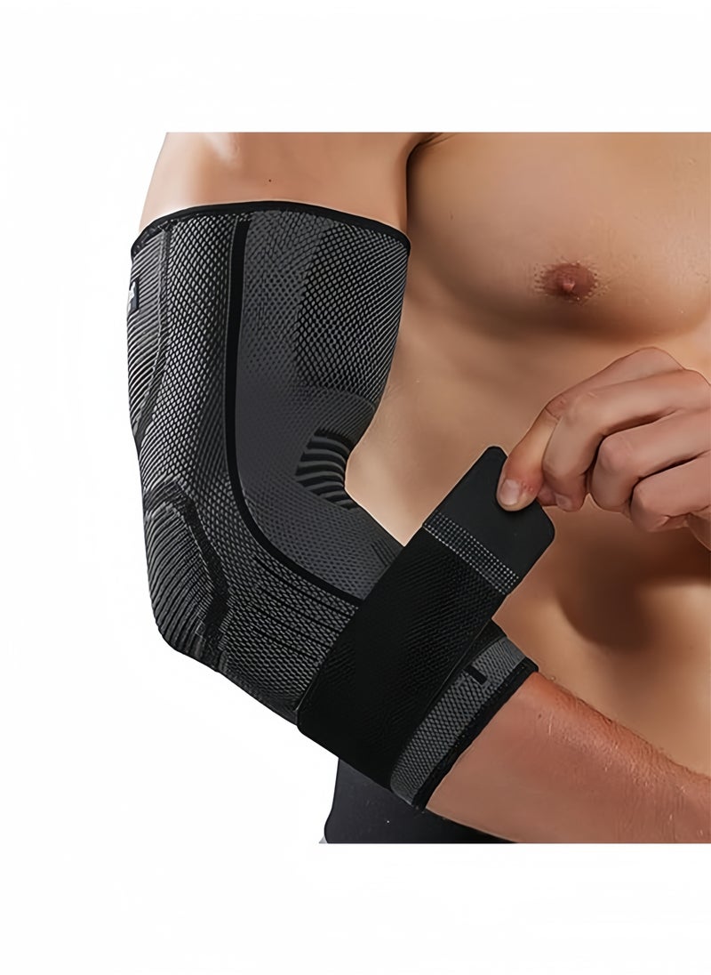 Adjustable Compression Elbow Brace with Support Strap – Pain Relief & Performance Boost for Weightlifting, Cycling, Fitness – Unisex, 1 Piece, Black - pzsku/ZE38AF24AF805AD729227Z/45/_/1723708610/9baa4fc9-d097-4525-b298-dadcb8137897