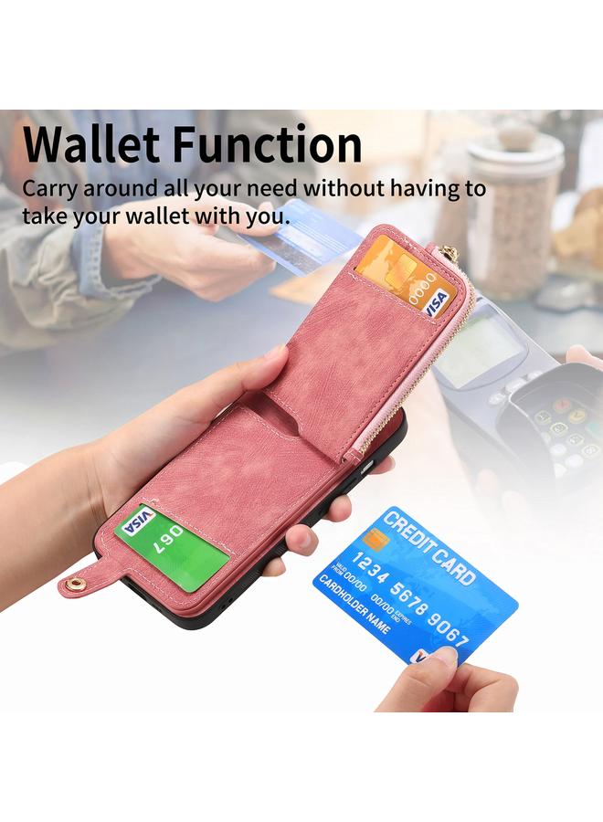 S-TOP Case For Samsung Galaxy A23 Cross Leather Ring Vertical Zipper Wallet Back Phone Case - Image 3