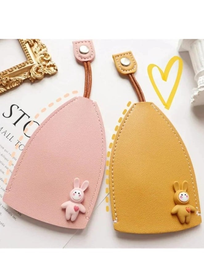 Plan A - Large Capacity Leather Key Case - Practical and Stylish Design, Fits 5-8 Keys, Durable Lanyard and Cute Decoration, Perfect for Commuting and Daily Organization - Image 1