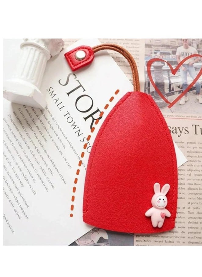 Plan A - Large Capacity Leather Key Case - Practical and Stylish Design, Fits 5-8 Keys, Durable Lanyard and Cute Decoration, Perfect for Commuting and Daily Organization - Image 1