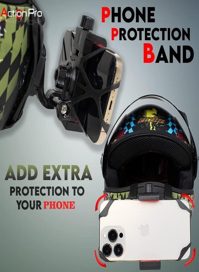 Action Pro Helmet Chin Mount Strap Set Compatible with GoPro-13/12/11/10/9/8/7/6/5/4/SJCAM/DJI Osmo/Insta-360 All Action Cameras and Smartphones (Pack of 2) - Image 2