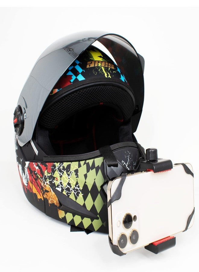 Action Pro Helmet Chin Mount Strap Set Compatible with GoPro-13/12/11/10/9/8/7/6/5/4/SJCAM/DJI Osmo/Insta-360 All Action Cameras and Smartphones (Pack of 2) - Image 1