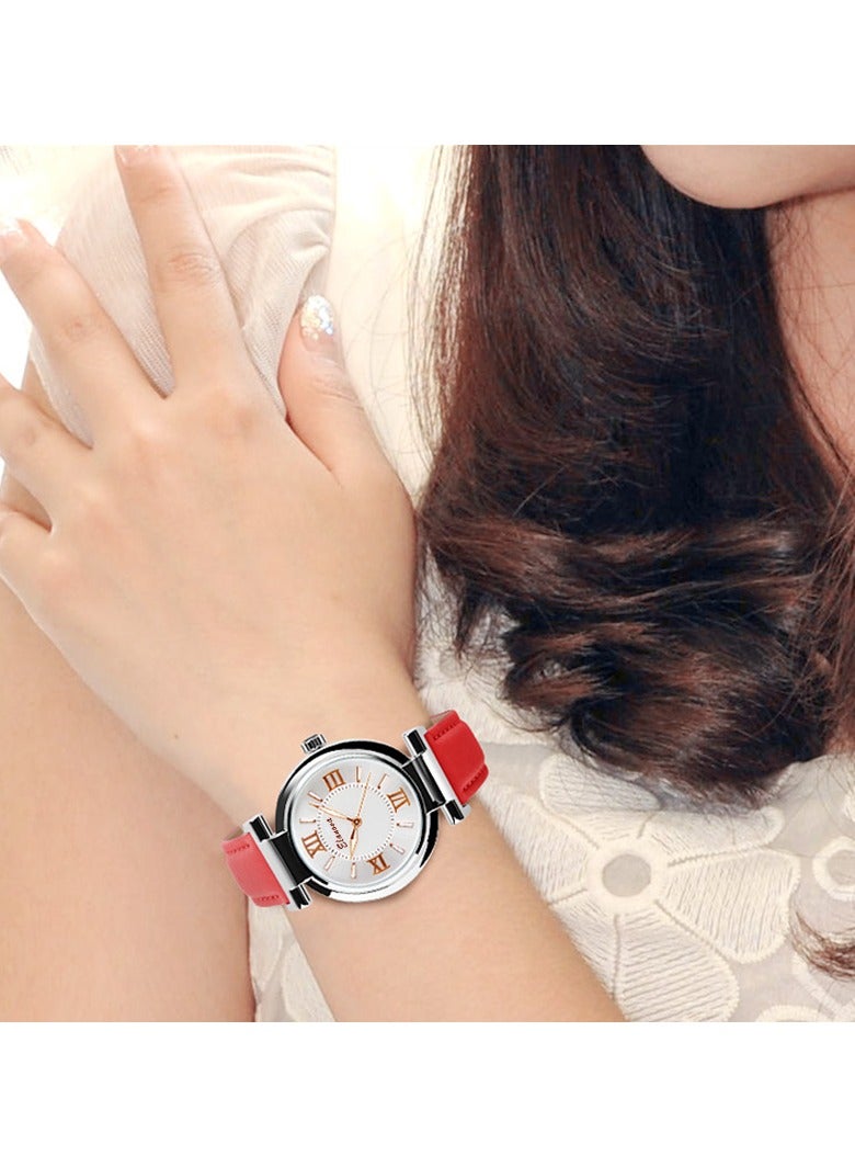 إيلانوفا ساعة يد بعقارب وسوار من الجلد طراز EL12 - Image 2