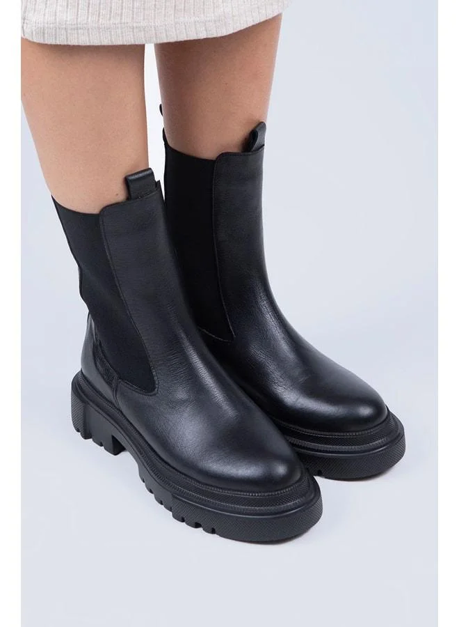 Manijero  Gitana Women's Genuine Leather Double-Sided Elastic Black Boot. for Women | Best Price UAE