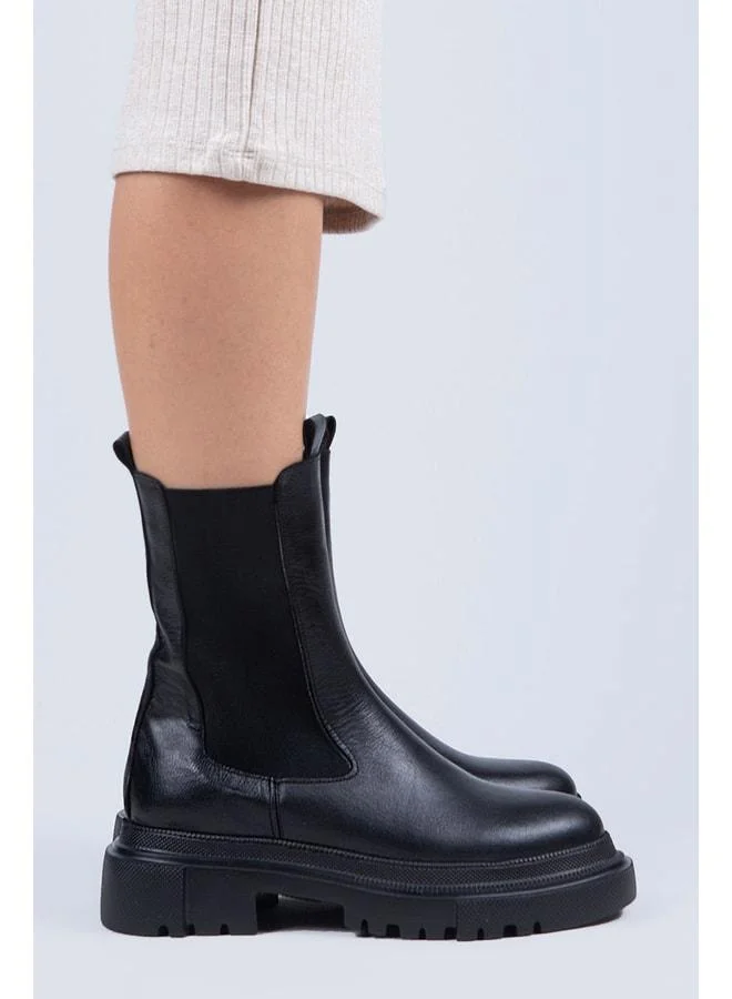 Manijero  Gitana Women's Genuine Leather Double-Sided Elastic Black Boot. for Women | Best Price UAE