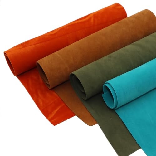 David Angie Double Sided Felt Velvet Soft Fabric 11.8x55inch(30x140cm) for DIY Bags Wallet Glasses Cloth Craft Projects (Red) - Image 3