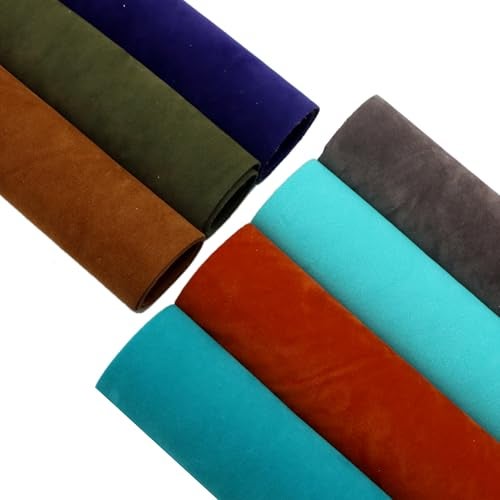 David Angie Double Sided Felt Velvet Soft Fabric 11.8x55inch(30x140cm) for DIY Bags Wallet Glasses Cloth Craft Projects (Red) - Image 2