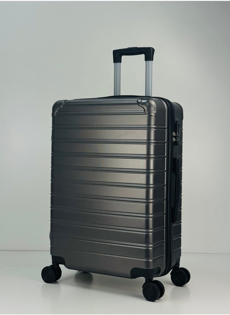 SAW & SEE Premium Hard Shell Luggage Set – 3-Piece Durable Strong Suitcase Set, Lightweight ABS Trolley Bags with Smooth Rotating Spinner Wheels, Security Combination Lock, Telescopic Handle, Traveling Bag Suitcases – 20" / 24" / 28" – DARK GREY  - Image 2