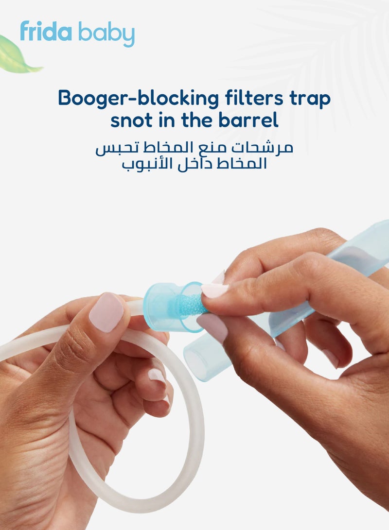 fridababy NoseFrida Snotsucker Nasal Aspirator | Made in Sweden | Baby Nose Cleaner with Hygienic Filters | BPA-Free, Safe & Easy to Clean | Pediatrician Recommended Mucus Remover - Image 4