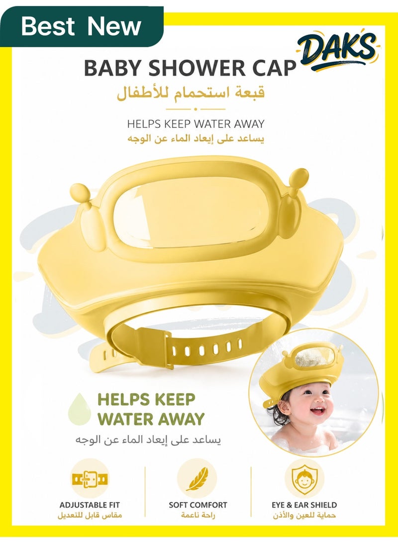 داكس قبعة استحمام الأطفال – قبعة شامبو قابلة للتعديل لحماية العينين والأذنين، أداة غسيل الشعر آمنة وناعمة للرضع والأطفال الصغار - Image 1