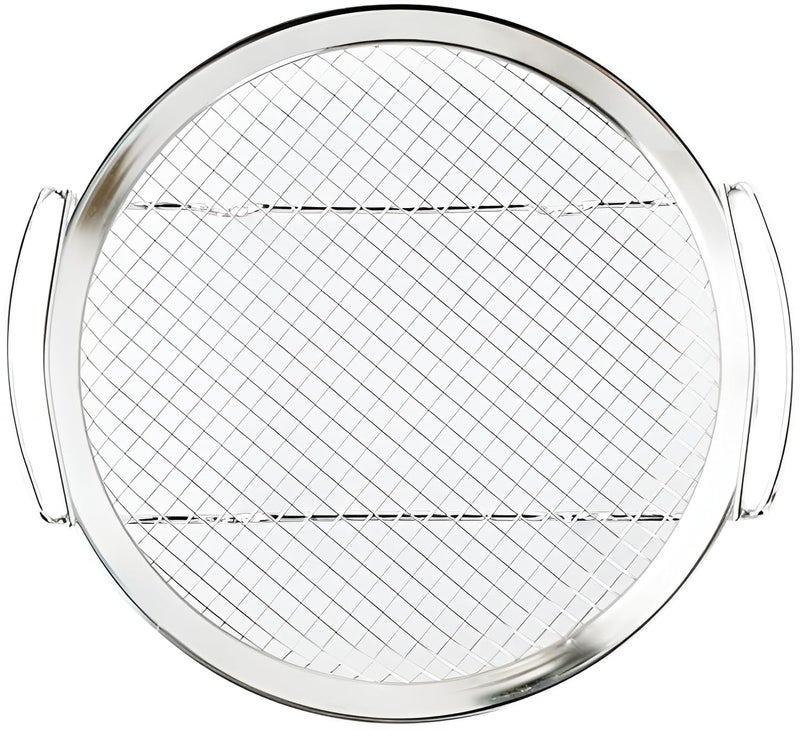 Snevad Deep Fryer Oil Strainer Mesh Drain Plate Stainless Steel BBQ Plate Multipurpose Sieve Rack Fry Chip Food Fryer Filter Basket Frying Mesh Sieve Potato Chips Strainer Snack Basket 24x225x4 CM - Image 1