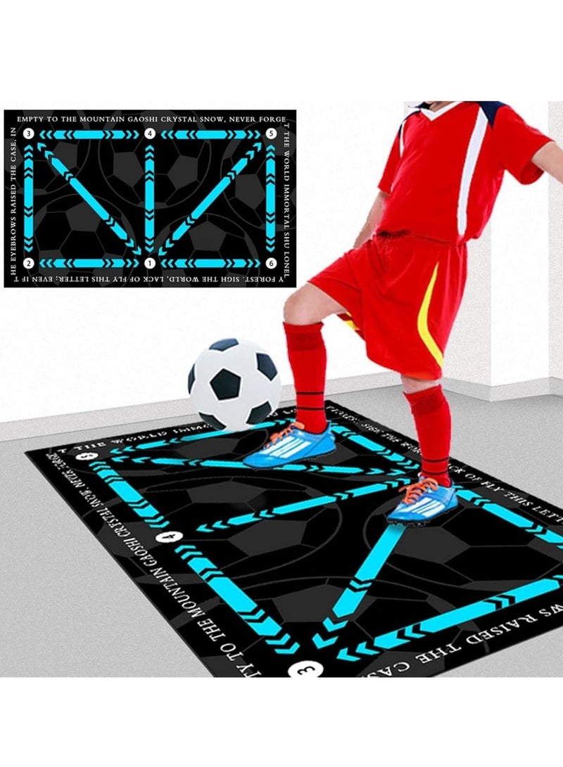 شو وو سجادة تدريب كرة القدم متعددة الوظائف، سجادة التحكم بالكرة، سجادة صالة الألعاب الرياضية، سجادة اليوجا، وسادة التدريب، سجادة تدريب الخطوات، سجادة تدريب كرة القدم - Image 1