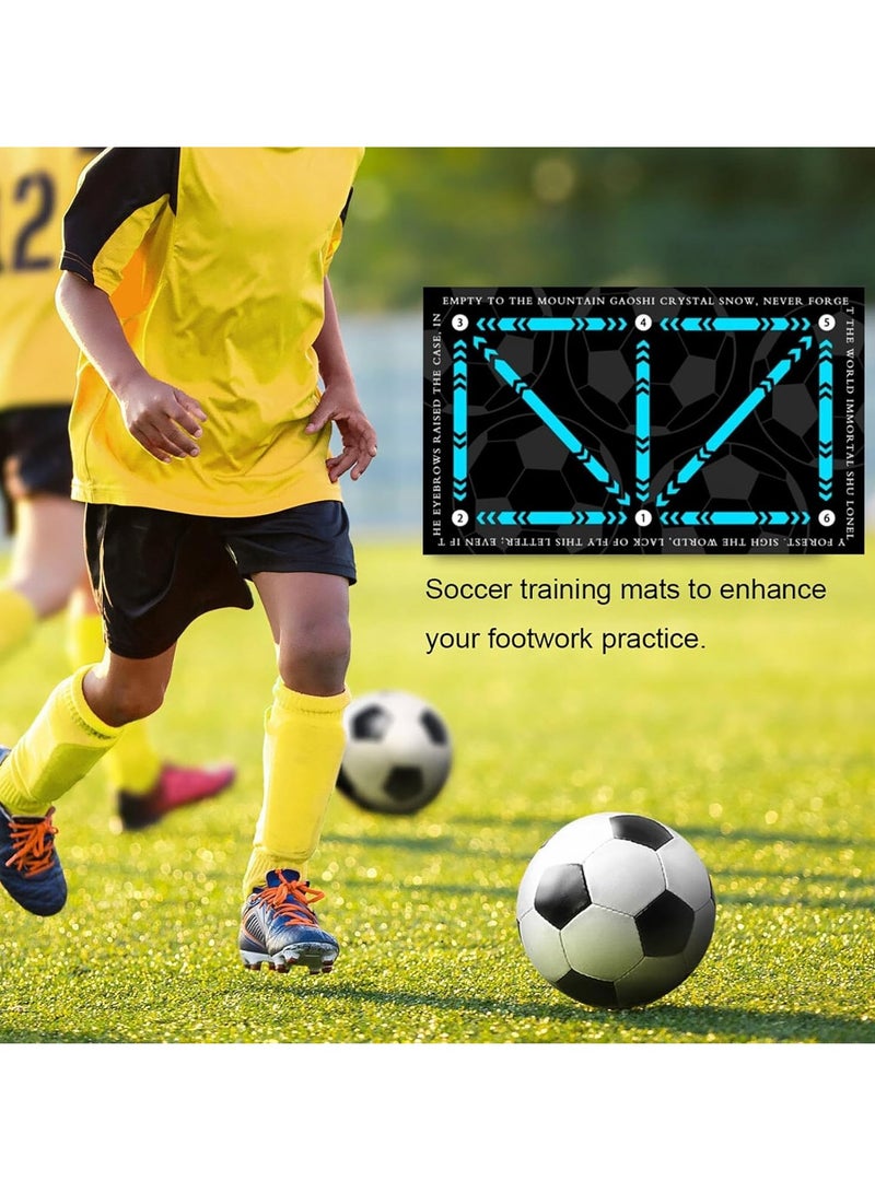 شو وو سجادة تدريب كرة القدم متعددة الوظائف، سجادة التحكم بالكرة، سجادة صالة الألعاب الرياضية، سجادة اليوجا، وسادة التدريب، سجادة تدريب الخطوات، سجادة تدريب كرة القدم - Image 2