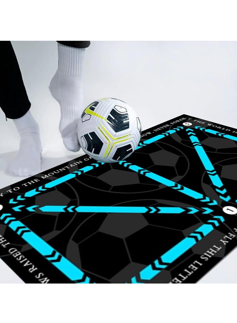 شو وو سجادة تدريب كرة القدم متعددة الوظائف، سجادة التحكم بالكرة، سجادة صالة الألعاب الرياضية، سجادة اليوجا، وسادة التدريب، سجادة تدريب الخطوات، سجادة تدريب كرة القدم - Image 3