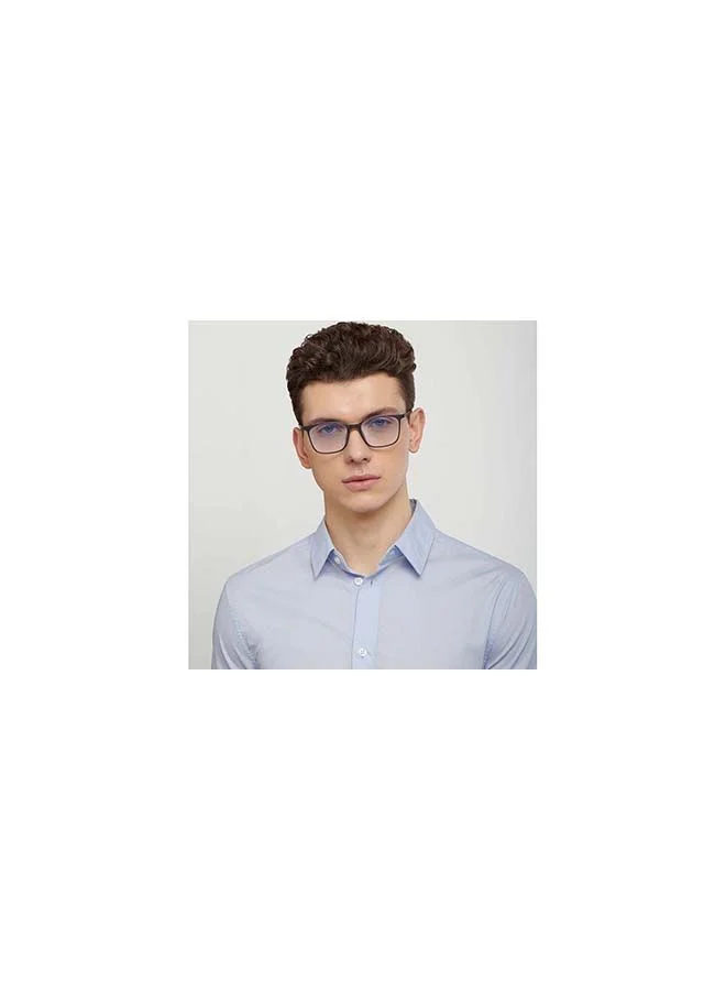 Lenskart Blu Zero Power Full Rim Bluecut & Antiglare Square Shape Computer Eyeglasses LB E13526 - 51mm - Grey
