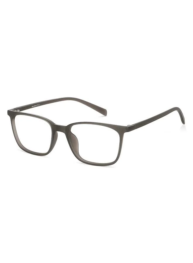 Zero Power Full Rim Bluecut & Antiglare Square Shape Computer Eyeglasses LB E13526 - 51mm - Grey