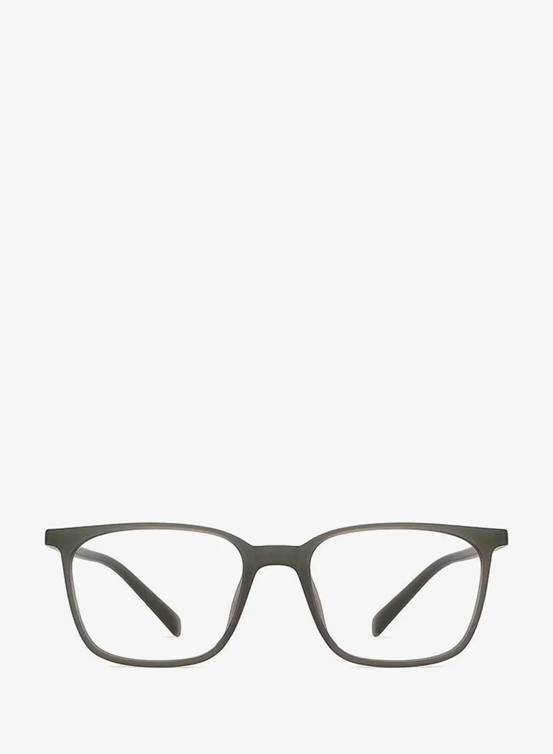 لينسكارت بلو Lenskart Blu | Zero Power Full Rim Bluecut & Antiglare Square Shape Computer Eyeglasses LB E13526 - 51mm - Grey
