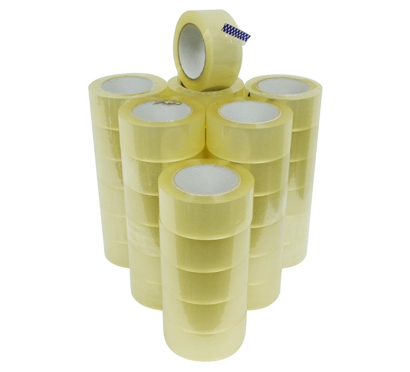 WOD Tape WOD CST18RA Clear Packing Tape - 2 inch x 55 Yards Per Roll - Your Thin Industrial Grade Aggressive Adhesive Shipping Box Packaging Tape for Moving, Office, Carton Sealing & Storage 24 PACK - Image 1