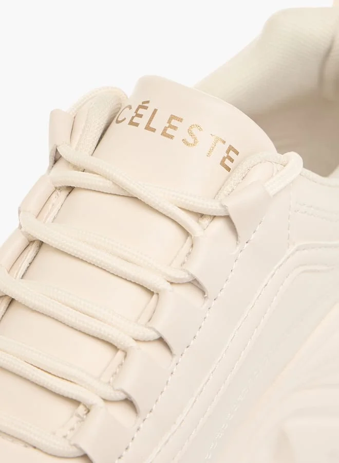 سيليست Women's Panelled Sneakers with Lace-Up Closure